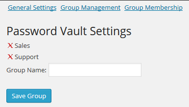 Group Management settings page.