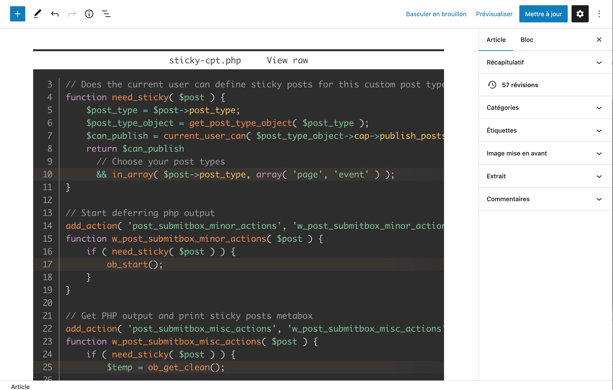 How it's renderer in editor (highlighted by Prism)
