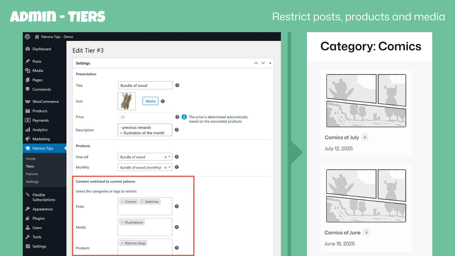 (PRO) Manually add new patrons. Manage their history: change, revoke, subscribe patrons.