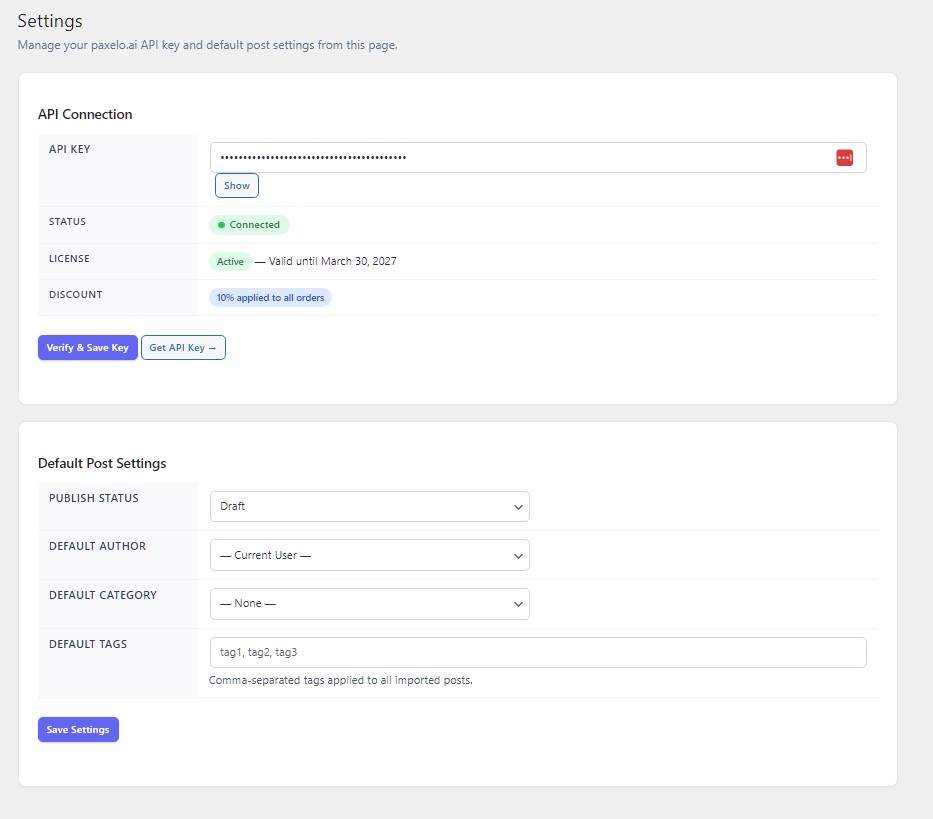 The Content Calendar view.