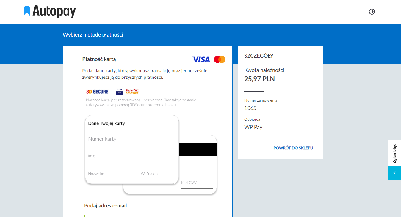 Ustawienia metod płatności Autopay w WooCommerce