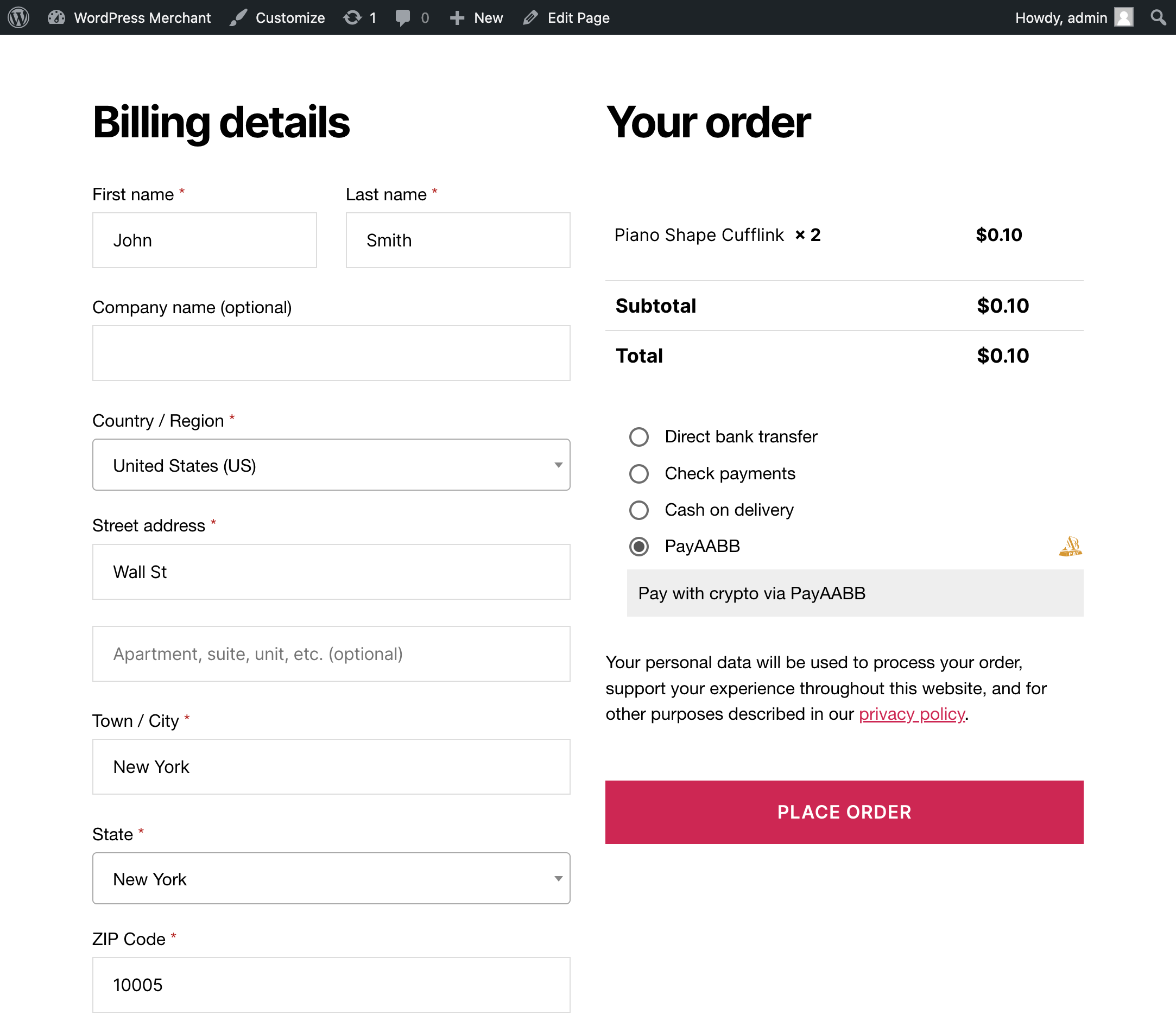 PayAABB - Shopping Cart