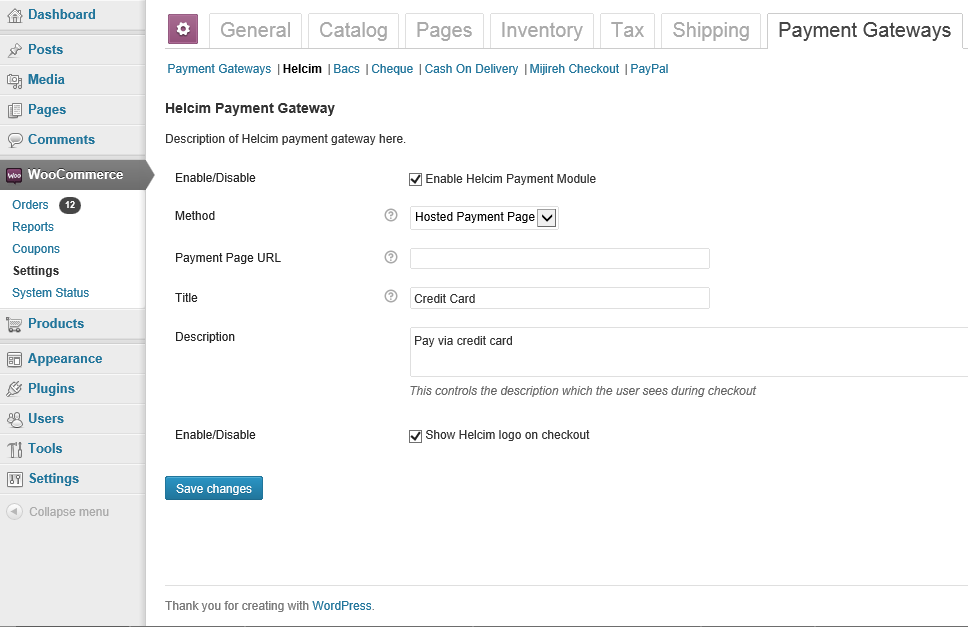 Helcim Hosted Payment Page screenshot