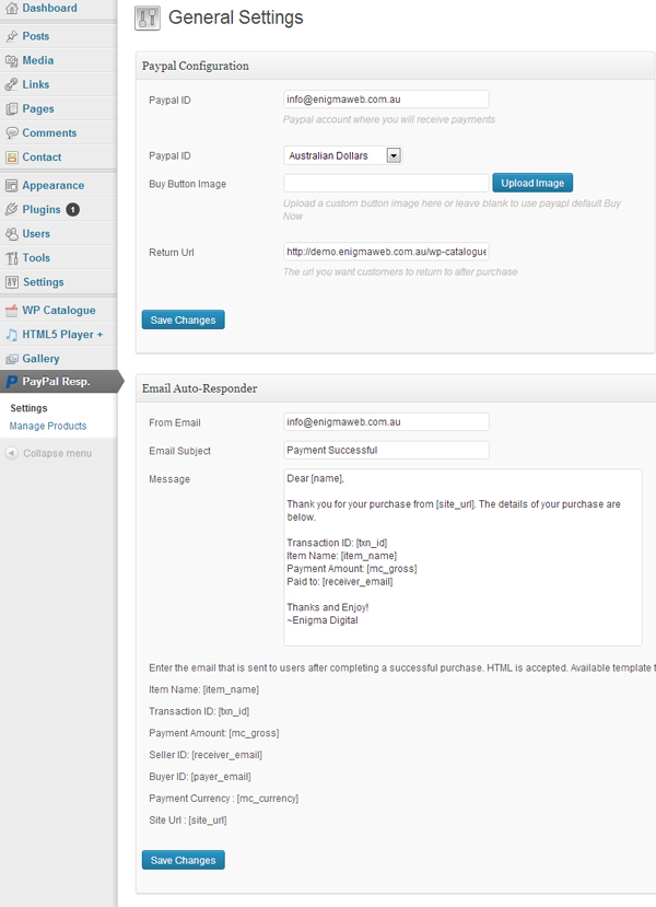 The General Settings screen in WP-Admin