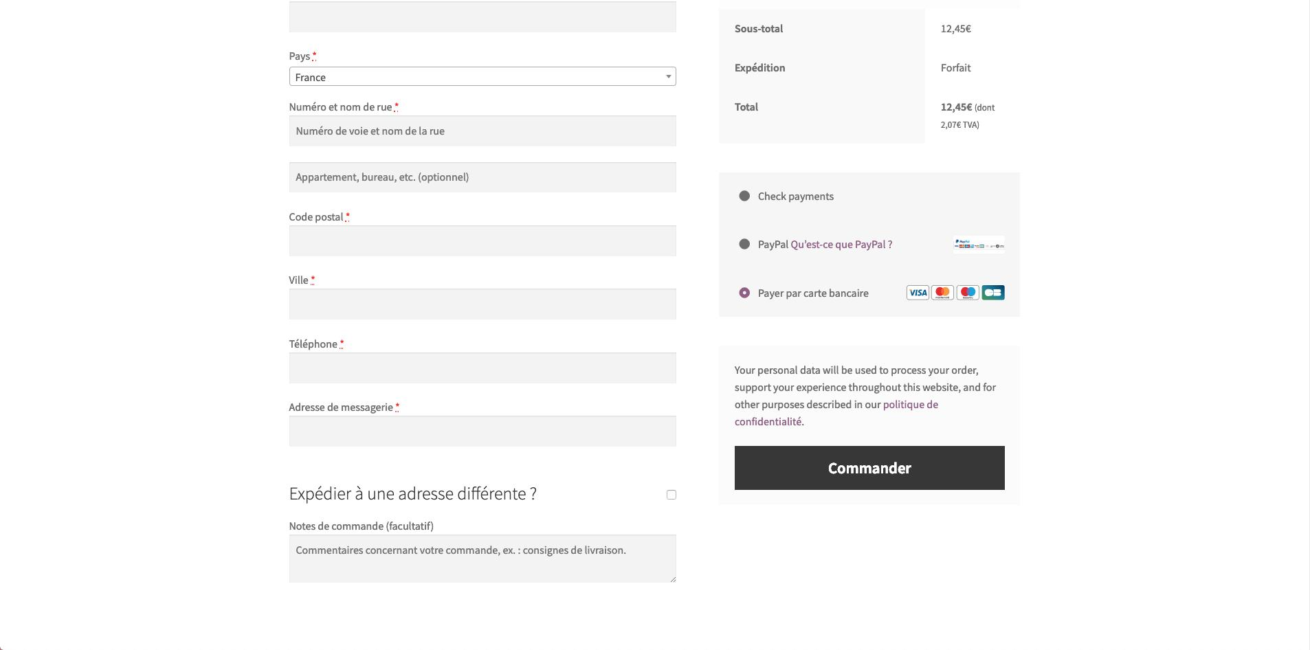 Display on a WordPress website