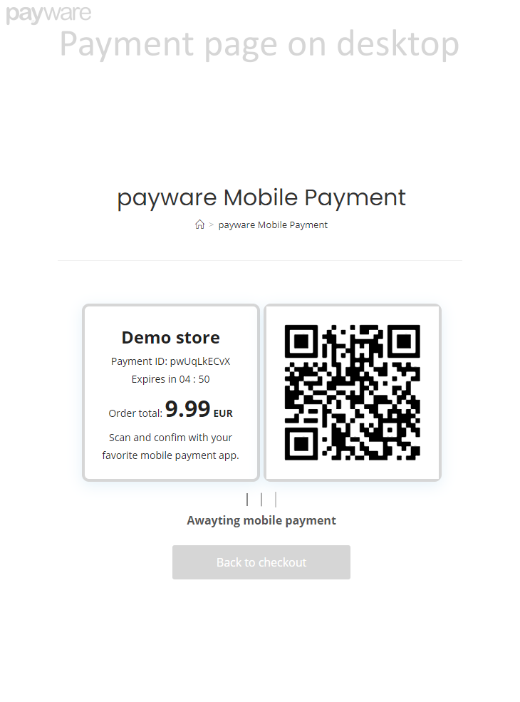 Payment on desktop