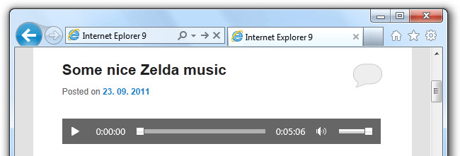 This is how it looks in Google Chrome browser