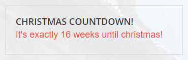 'Weeks' Countdown