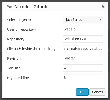 View of the PCSH code lightbox