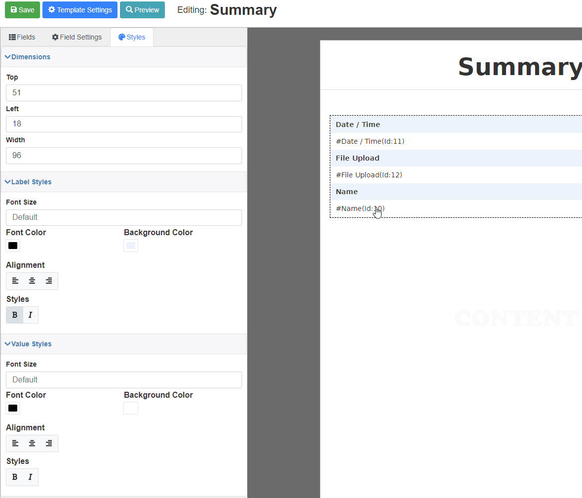 You can easily customize the colors, sizes etc