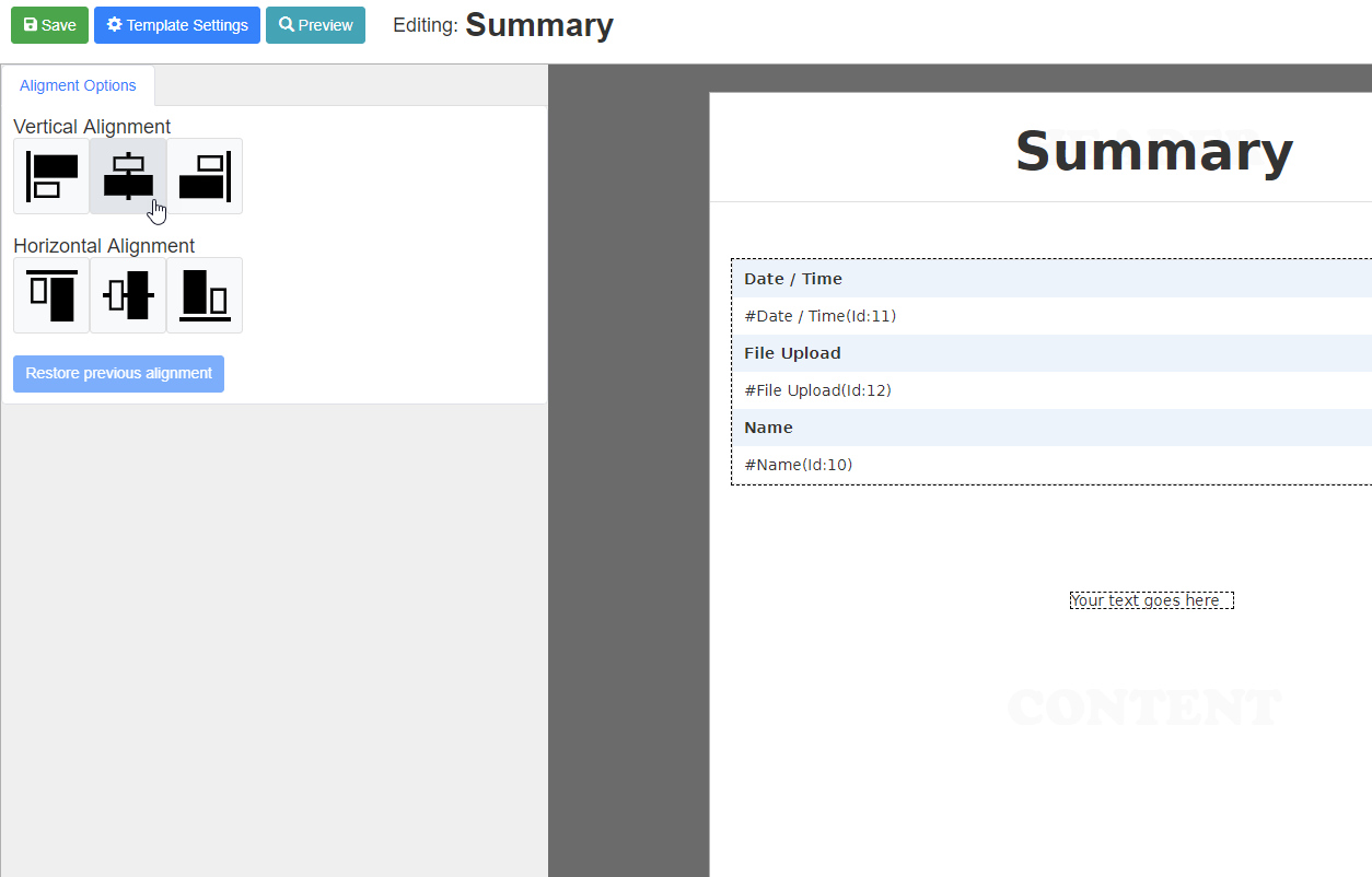 Arrange multiple items without issues using the alignment tools