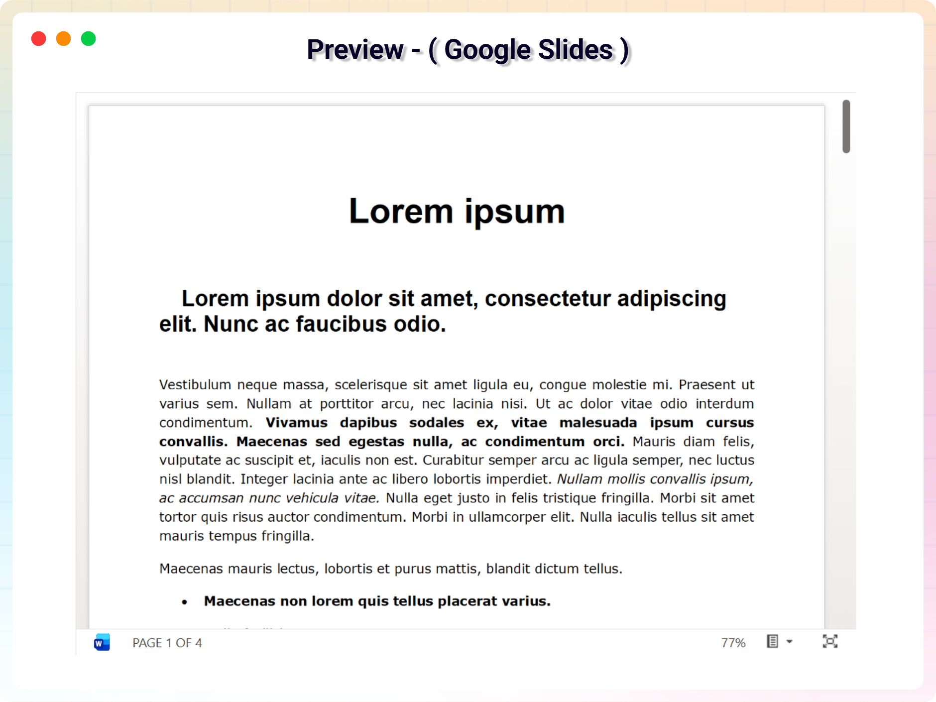 Preview - ( Native PDF Viewer )
