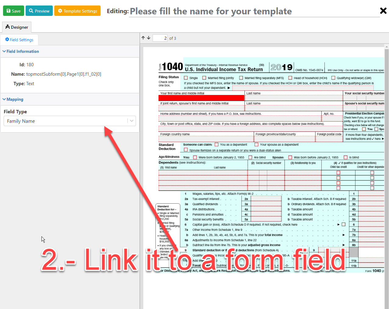 - And then link it to a form
