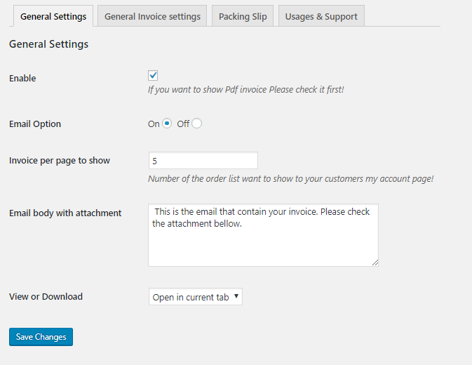 General Settings