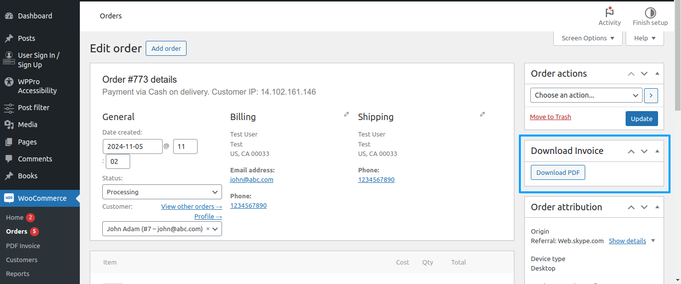 Admin Dashboard :: Order Details