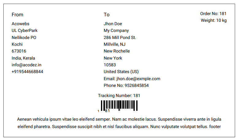 Packing Slip Settings