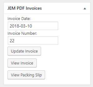 Generate an invoice from with an Order