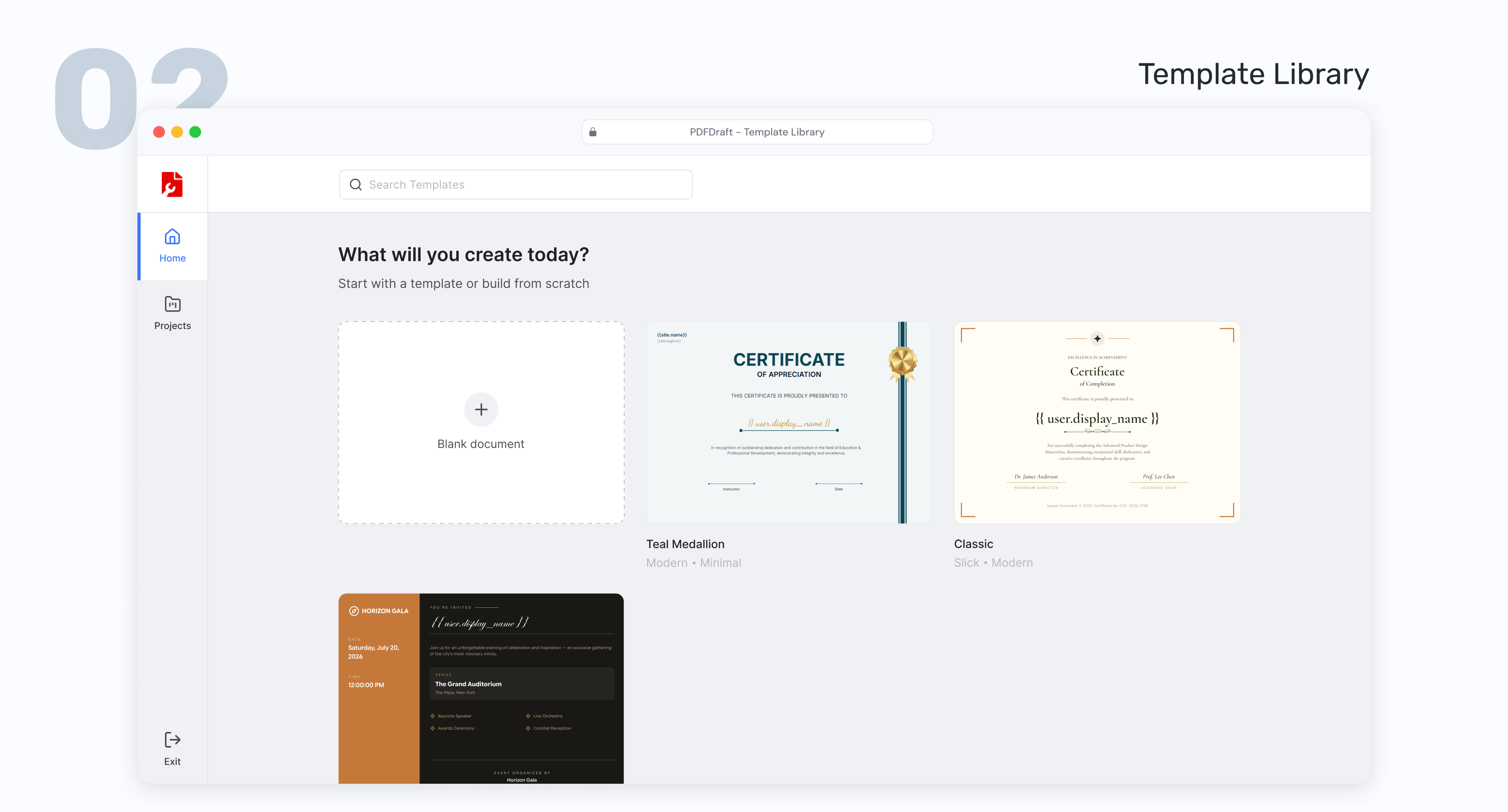 PDFDraft Templates.