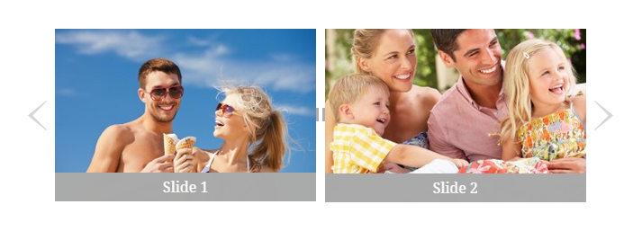 Example: 2 large images with arrow navigation.