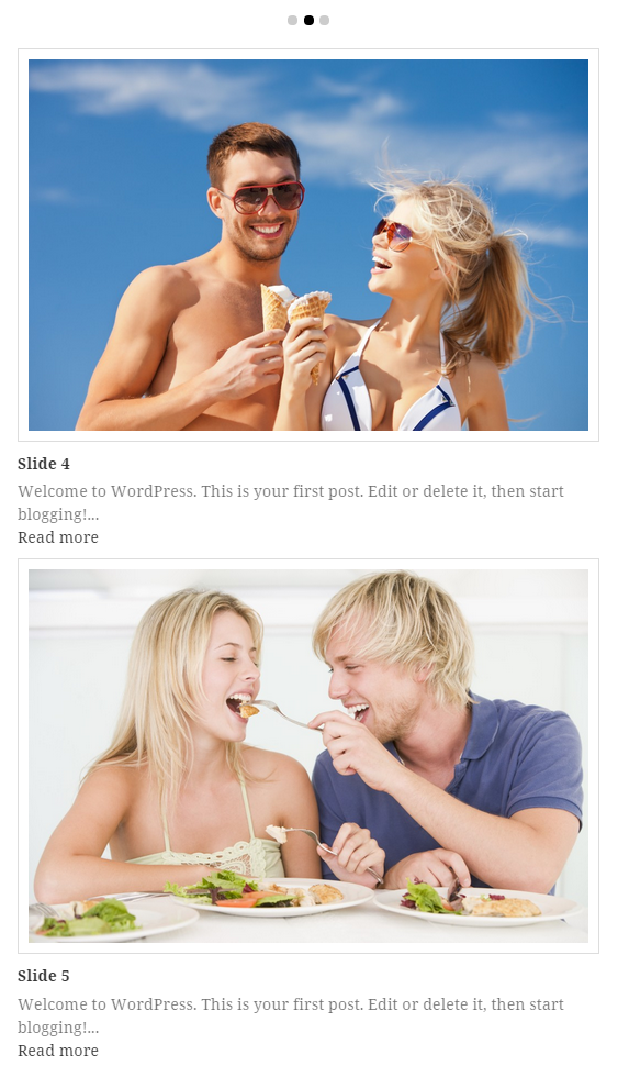 Example: 2 large images in column aligned at top.