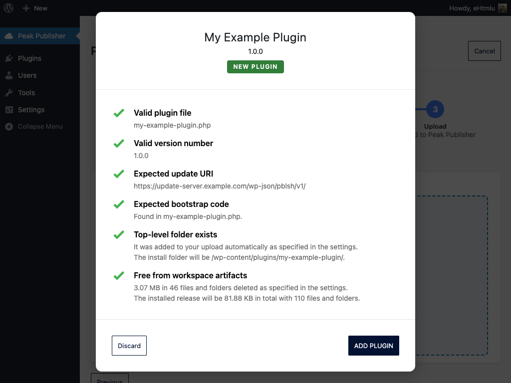 Settings dialog (Uploads): By default, your uploads are cleaned up. We recommended keeping this settings.