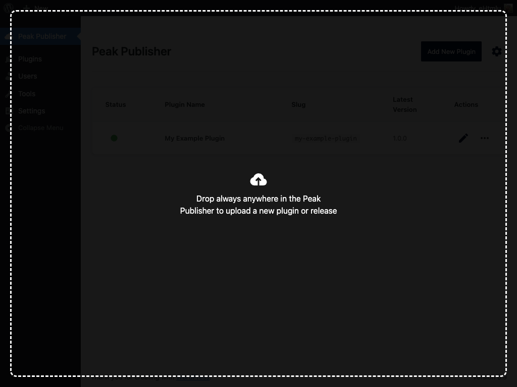 When you click on the "Add New Plugin" button, you will see this first step, which instructs you to add the required plugin headers.