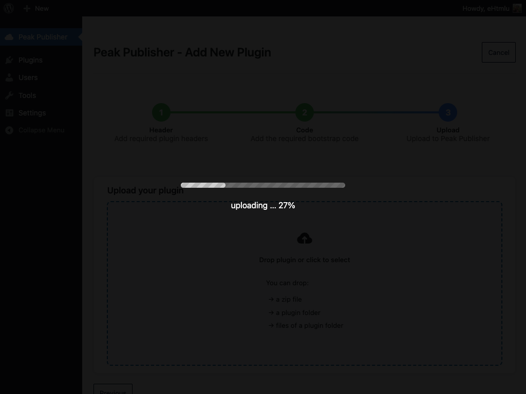 All releases are listed in the plugin's details view.