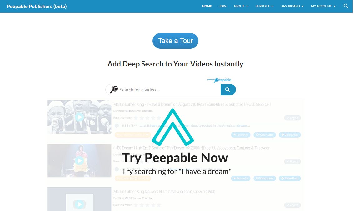 An example of a Peepable search box on a Wordpress website. publishers_homepage.png