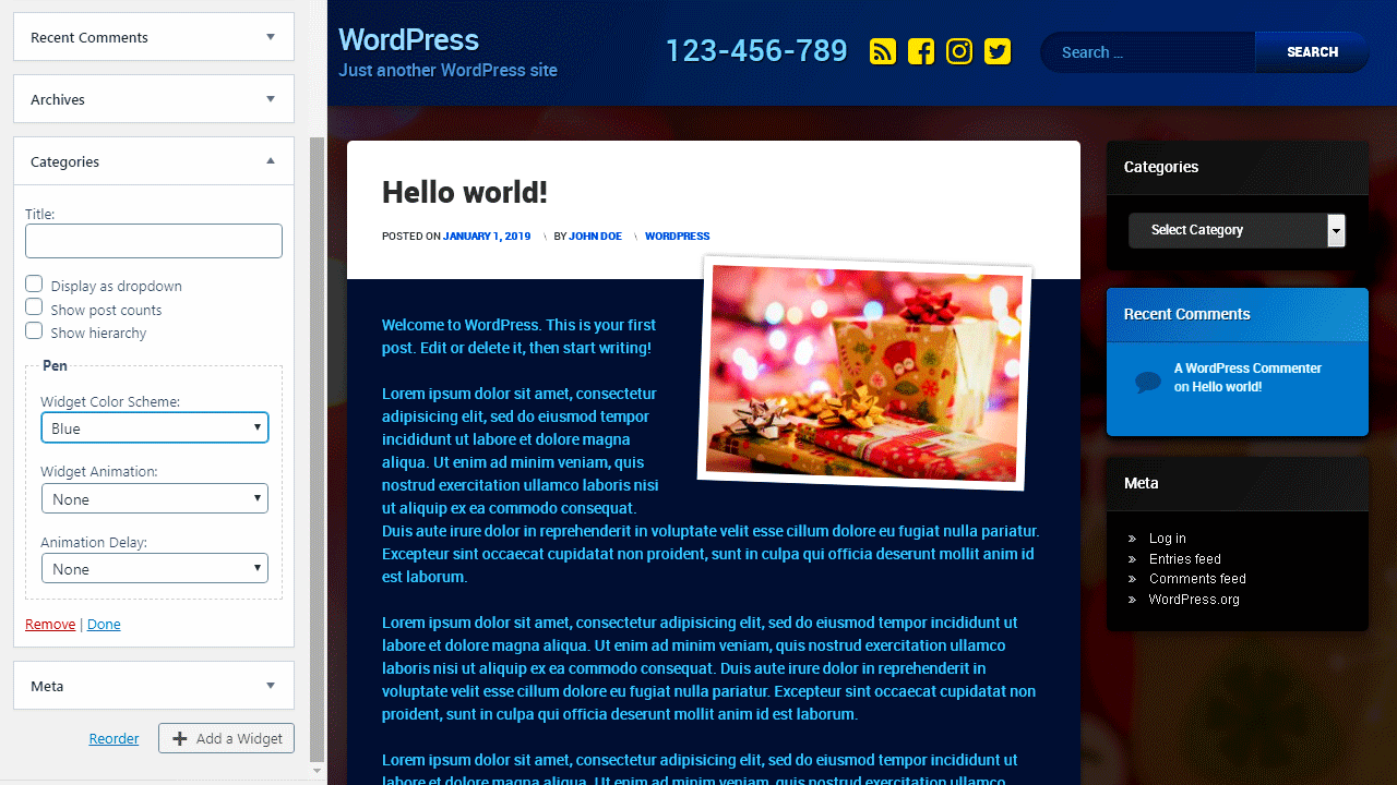 You can have widgets with different color schemes with just a few clicks.