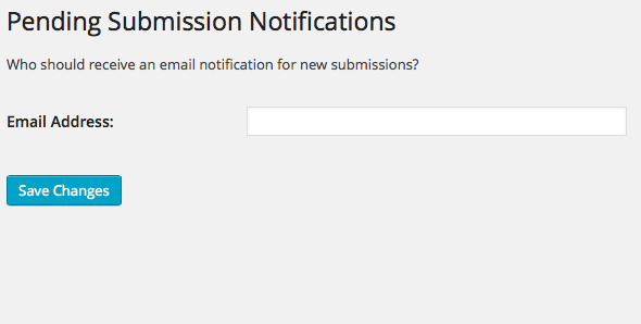 Change email address that receives the notifications.
