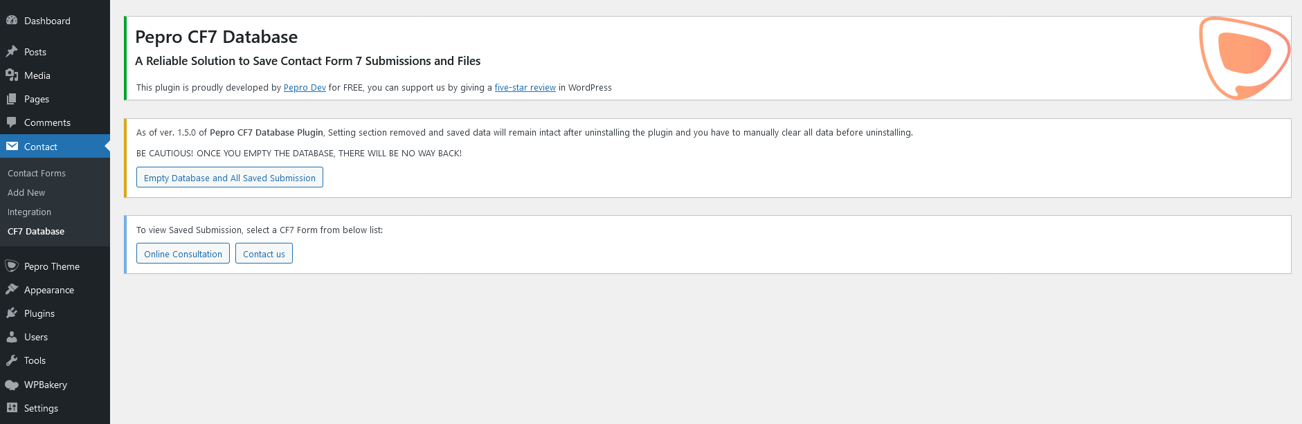 Submissions Screen