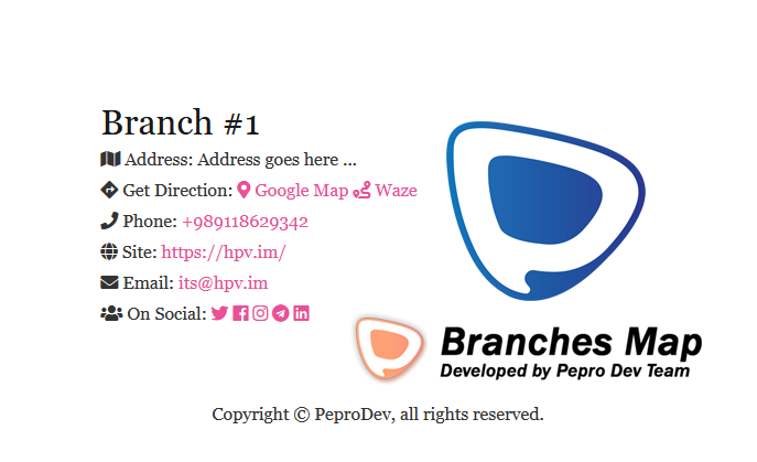 Branches Post Type Content Template