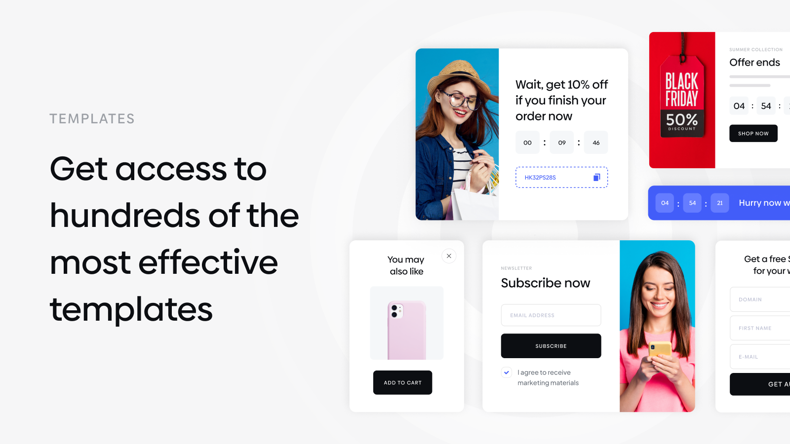 Popup and widget templates
