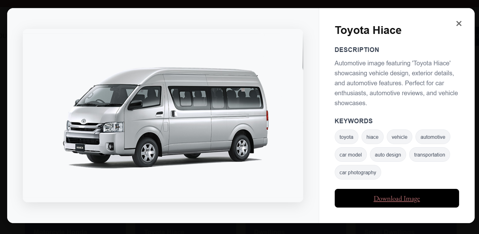 Frontend gallery lightbox when image is clicked on