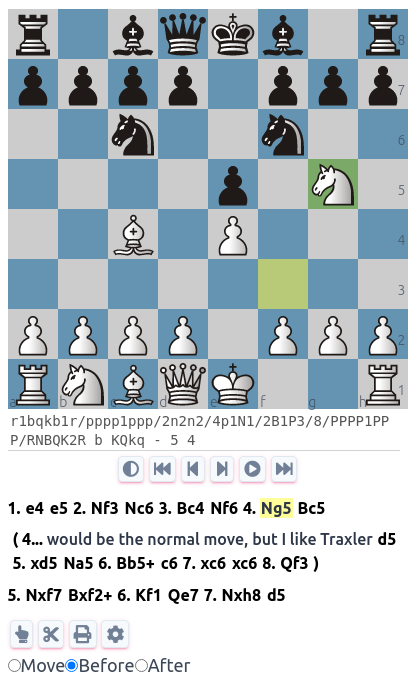 Example for use of pgnEdit (shortcode pgne).