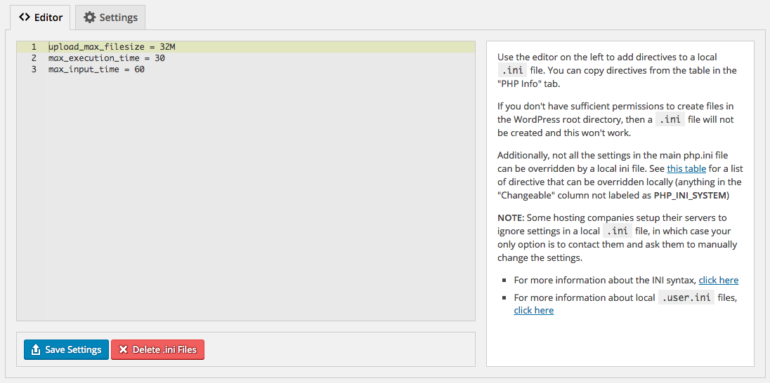 INI Settings Editor