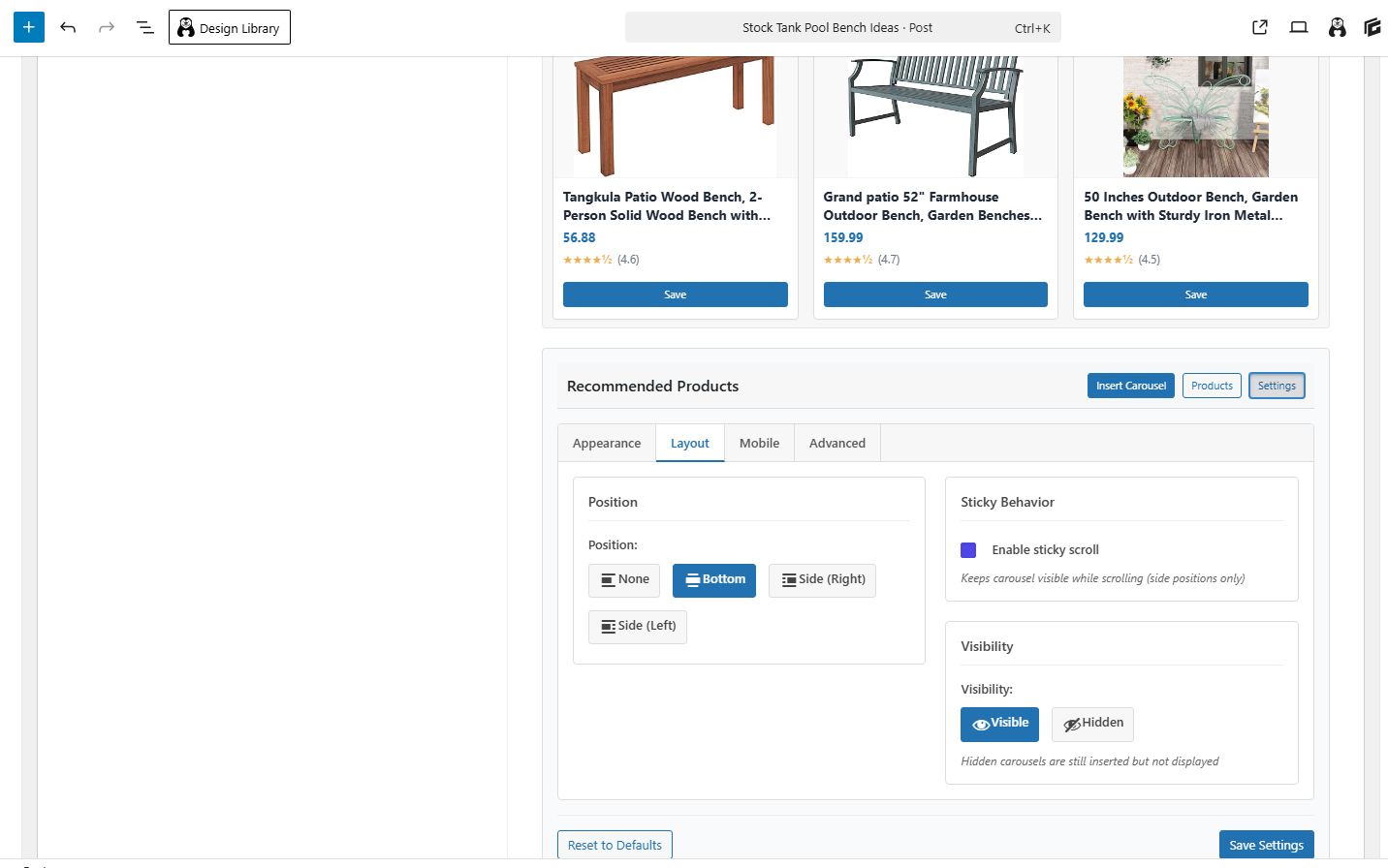 Product recommendations