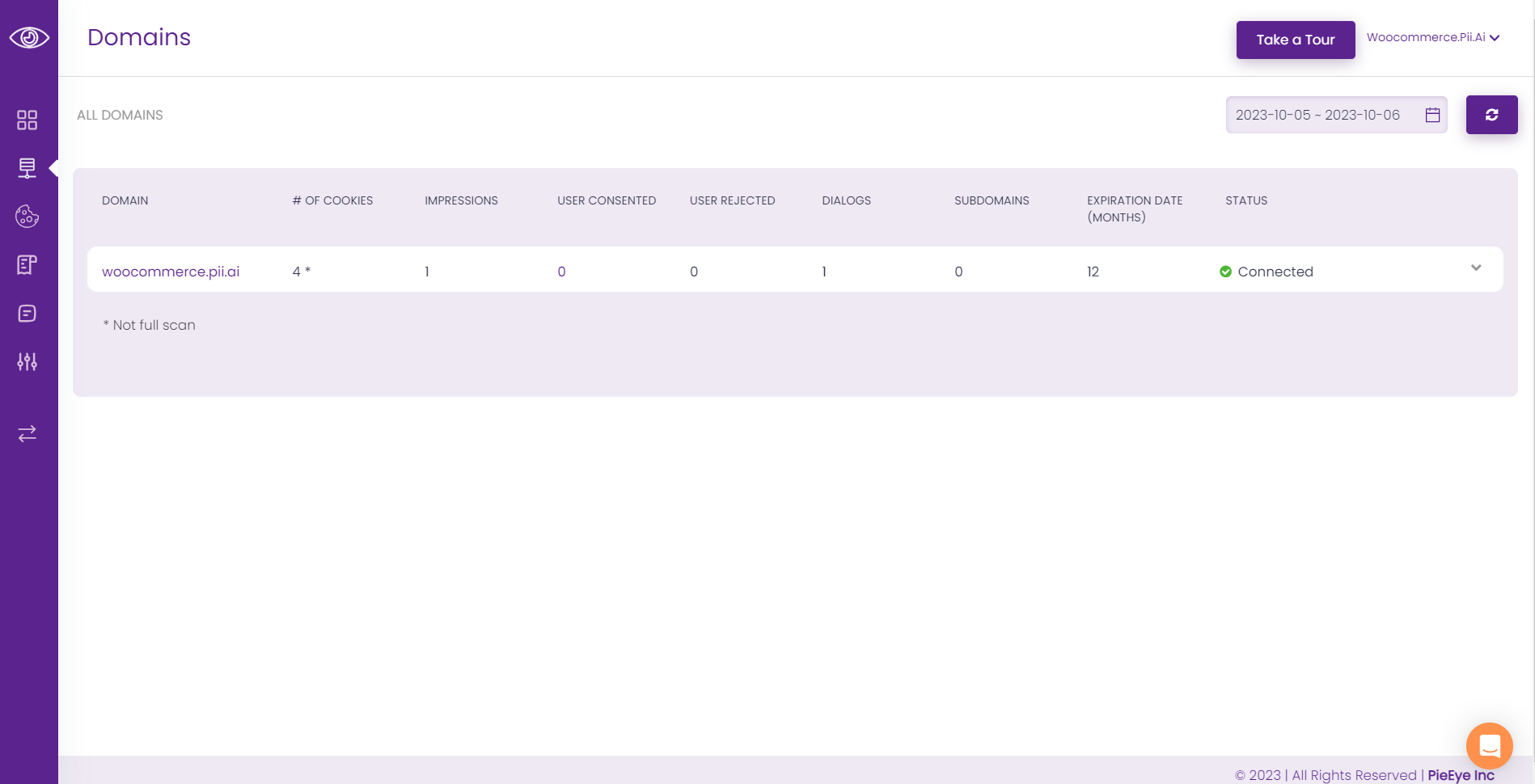 Domains: Add and Manage website domain.