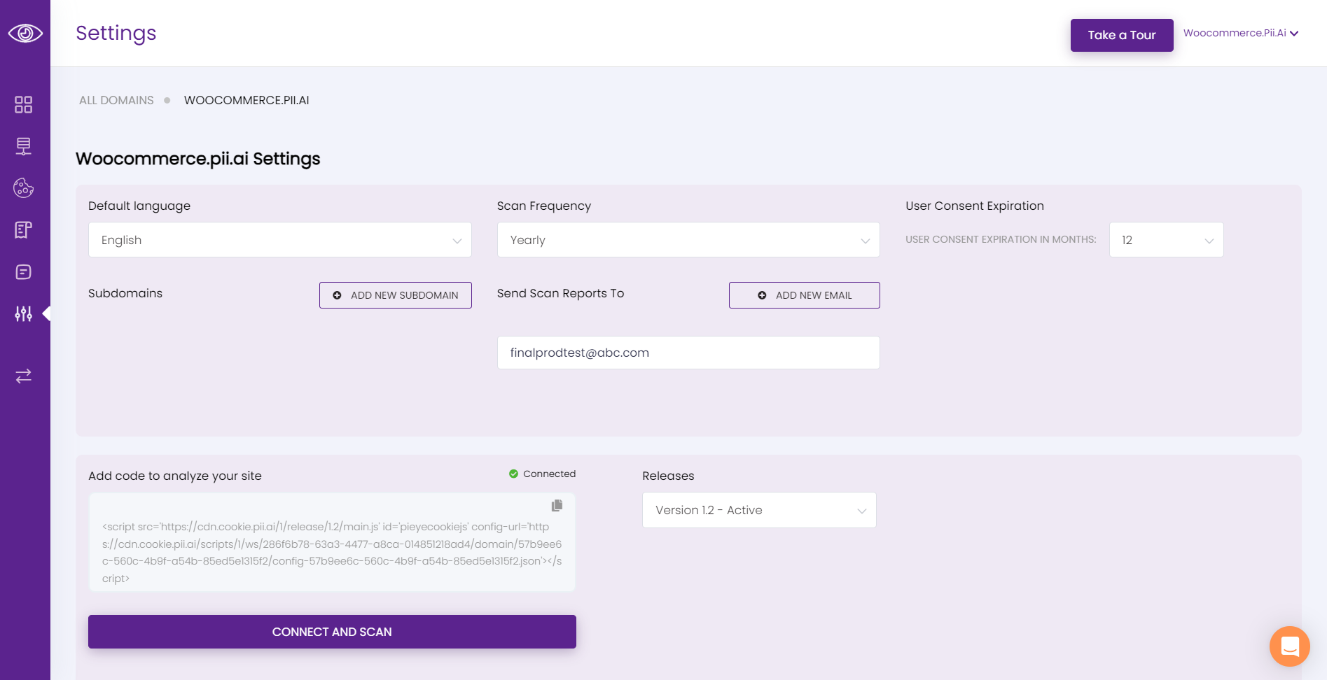 Cookie Settings: Customize application preferences and options.