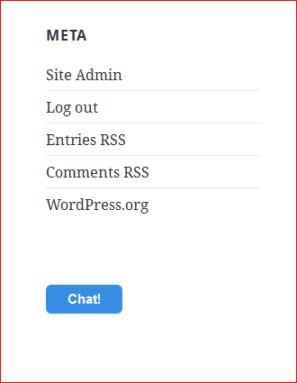 Screenshot of the button in the sidebar area