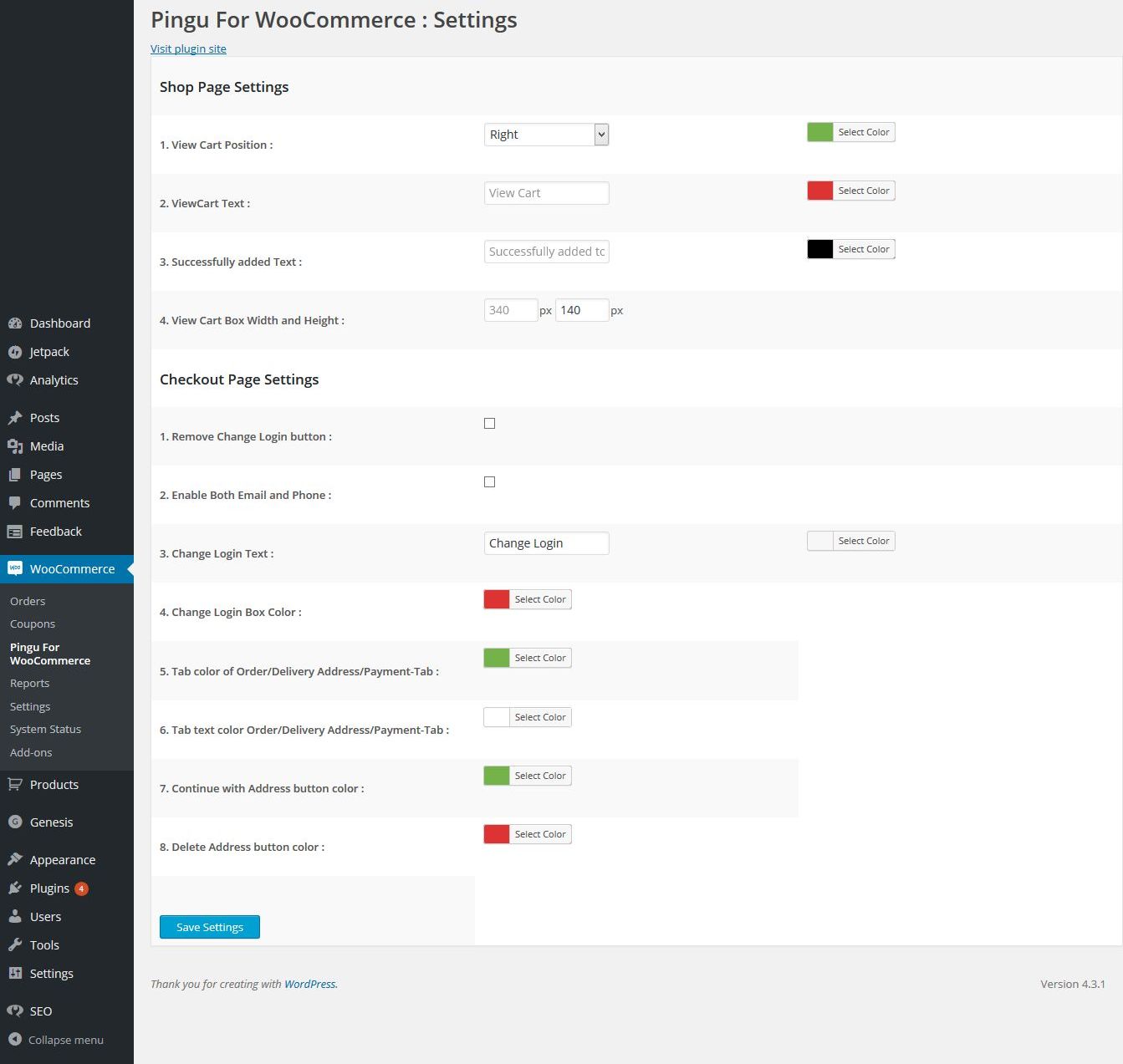 Backend options
