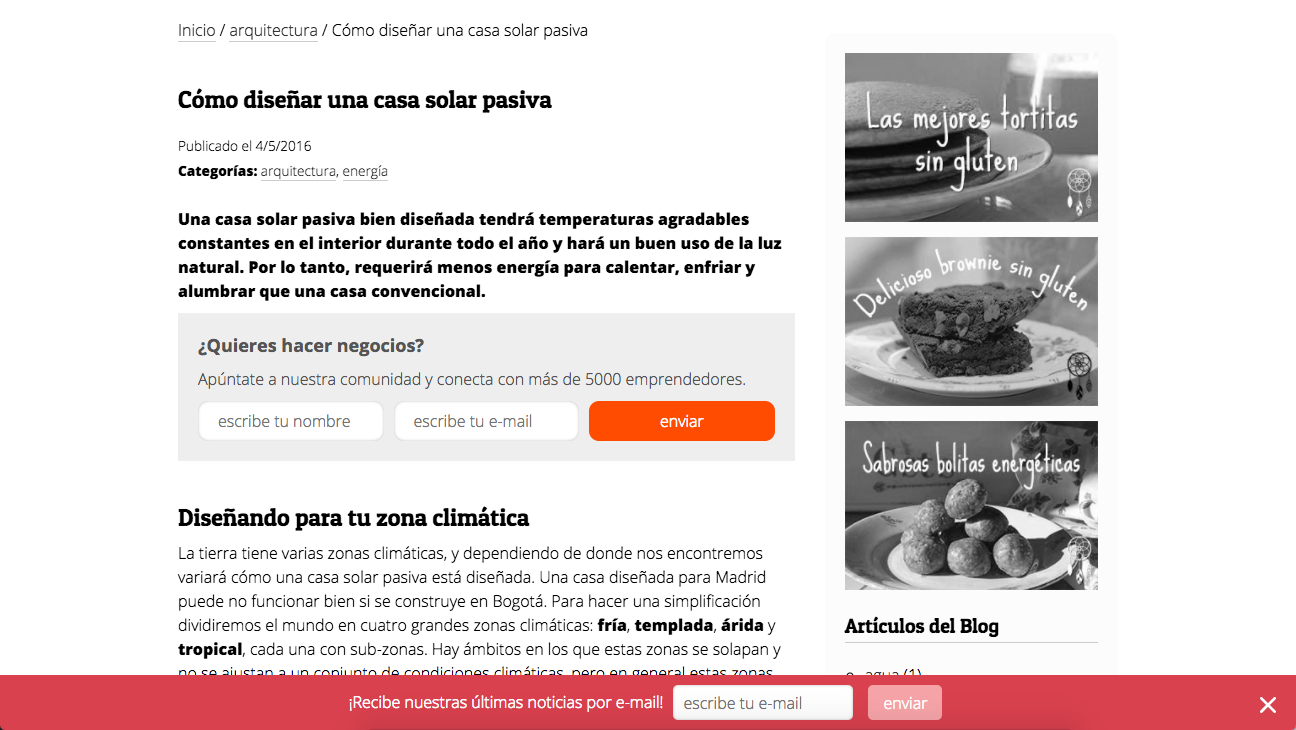 Inline Conversion Form and Sticky Bar