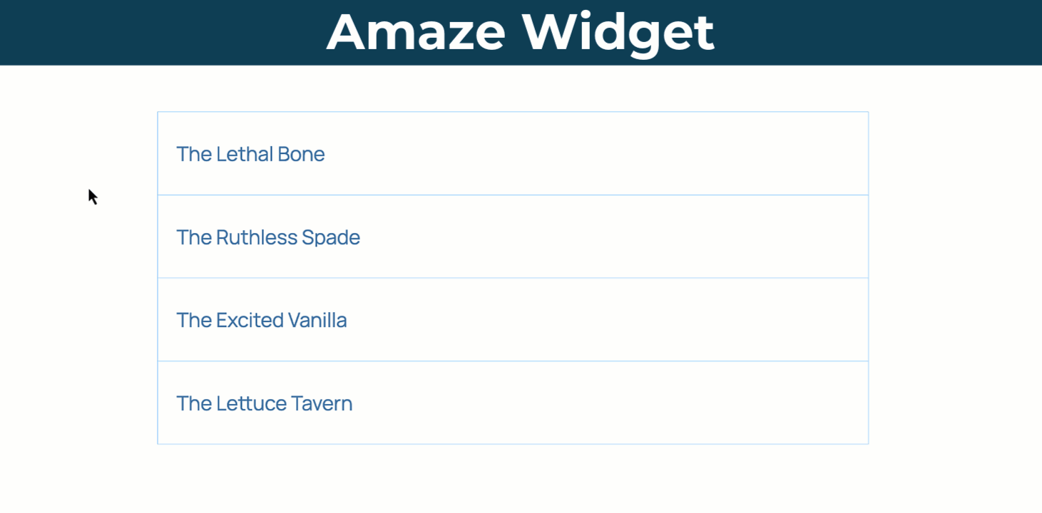 Amaze Demo