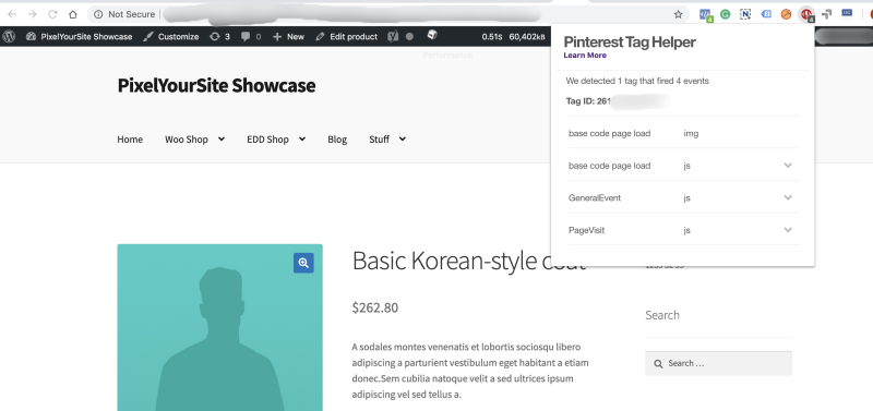Events have flexible triggers and can be sent to Facebook, Google Analytics, or Pinterest.