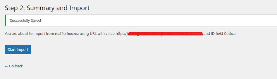Import wizard configuration step two.