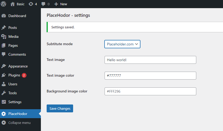 Use the webservice "Placeholder.com" (options: text, text color, background color)