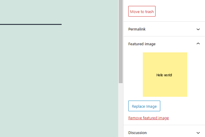 A default post thumbnail is set