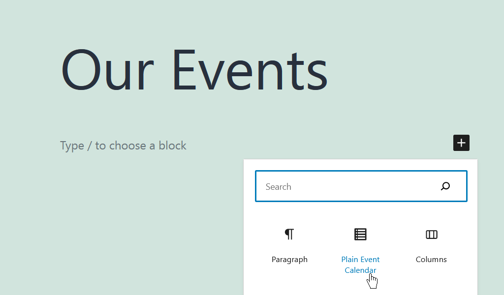 Use the Gutenberg block.
