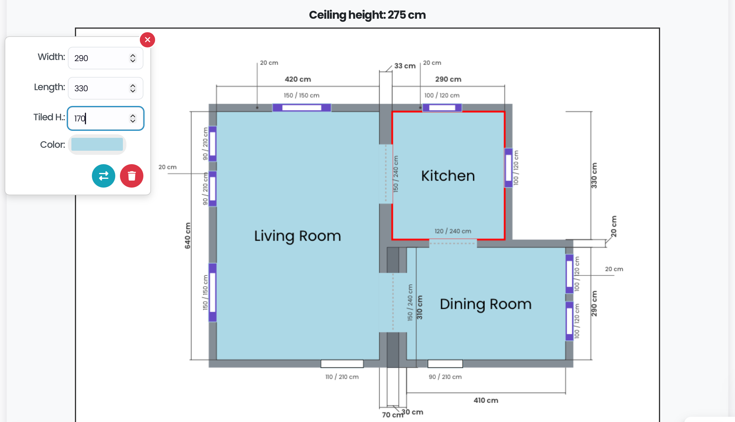 **Admin Settings (Content):** Customize frontend titles, the "Usage Guide" tooltip, and set the default fixed sizes.
