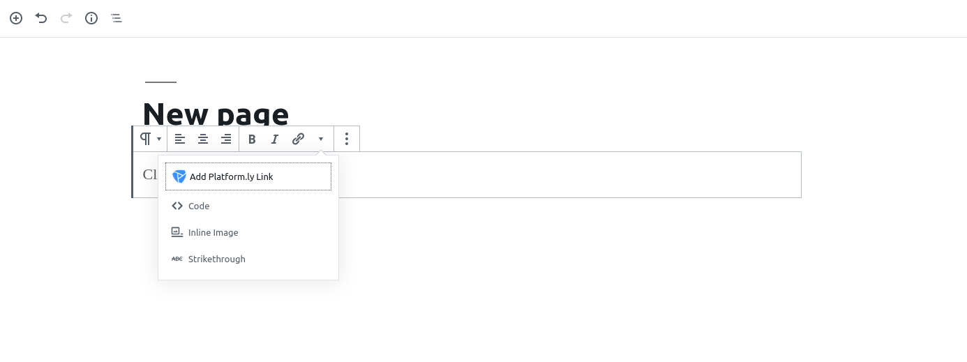 The new icon in default WP editor.